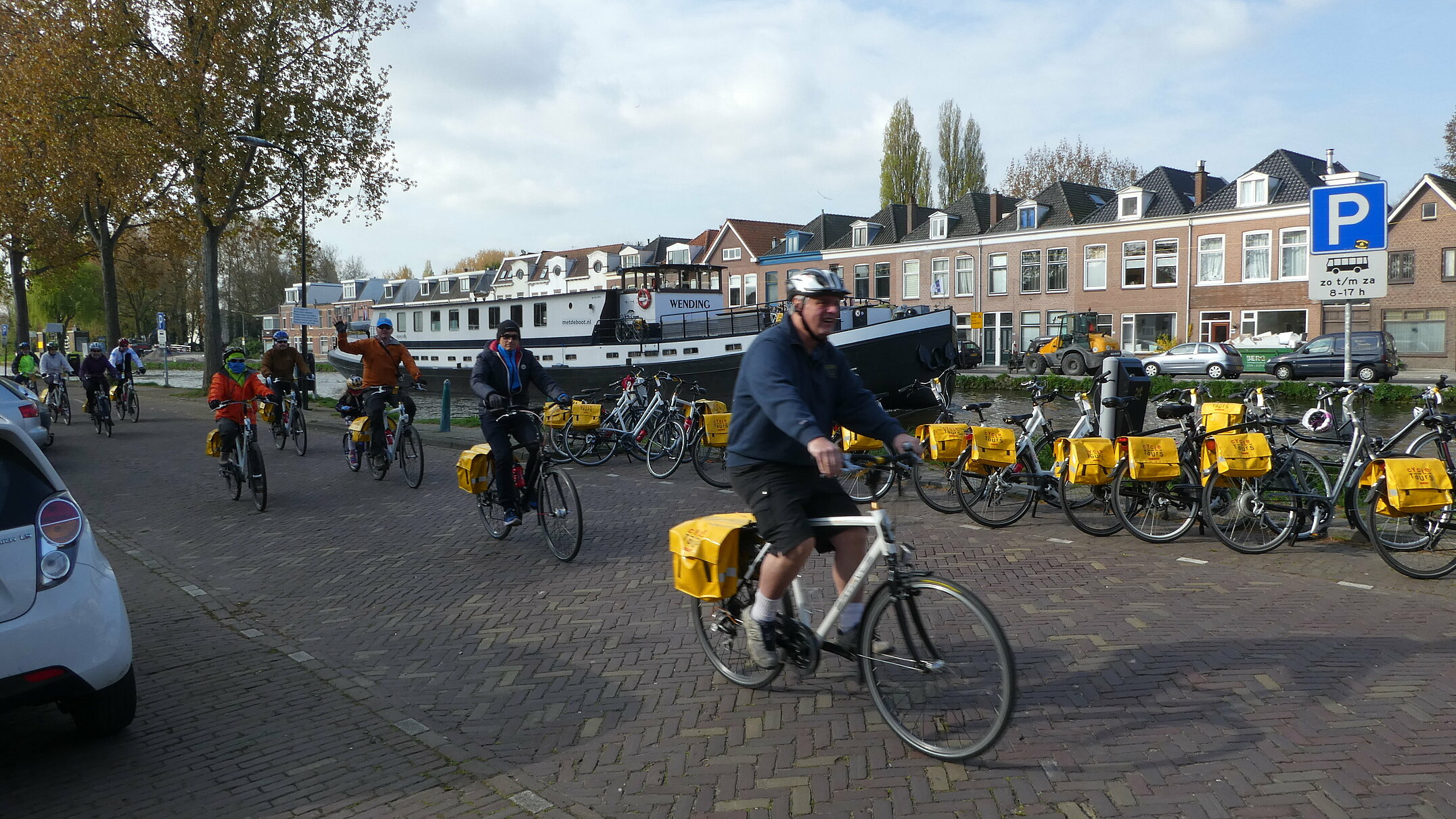 Cycletours Holidays Barges Wending Side View and Dock